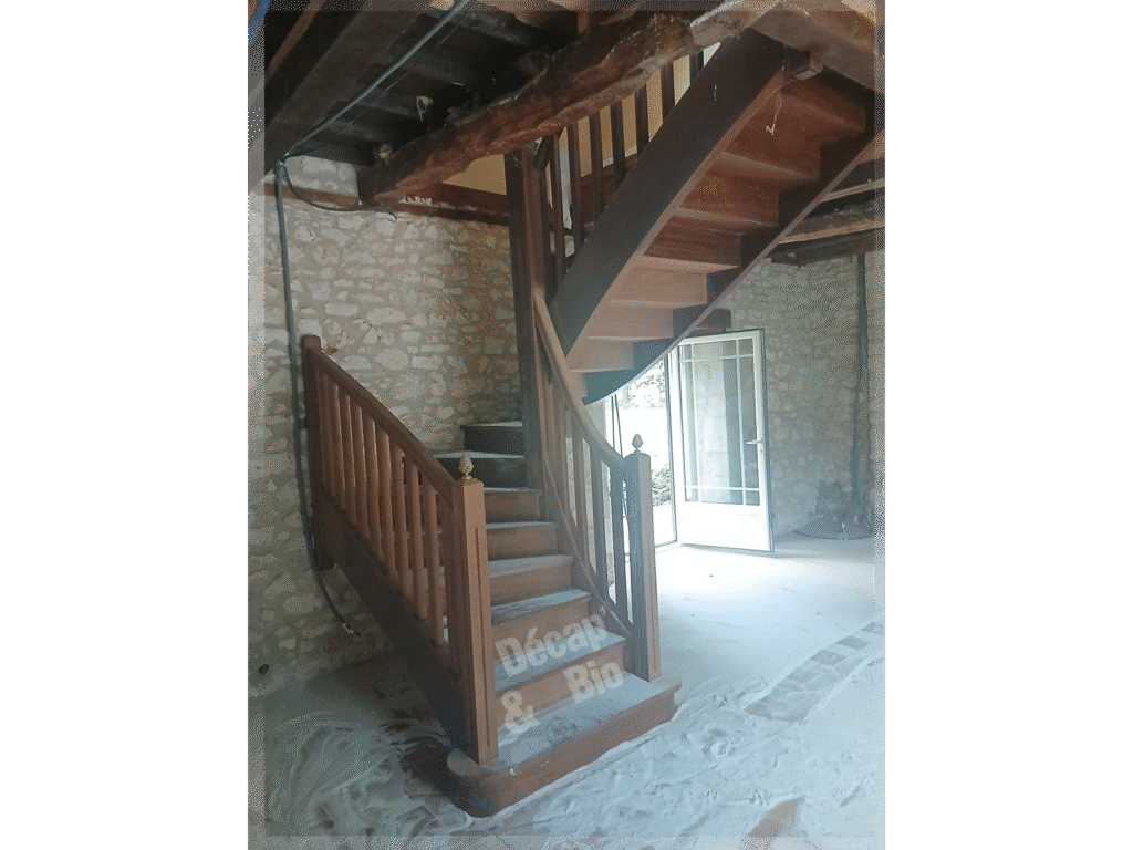 Restauration d'un escalier à cubjac auvézère val d'ans